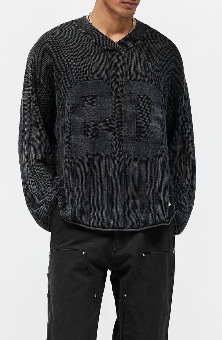 Represent Varsity Sweater, Main, color, Vintage Grey