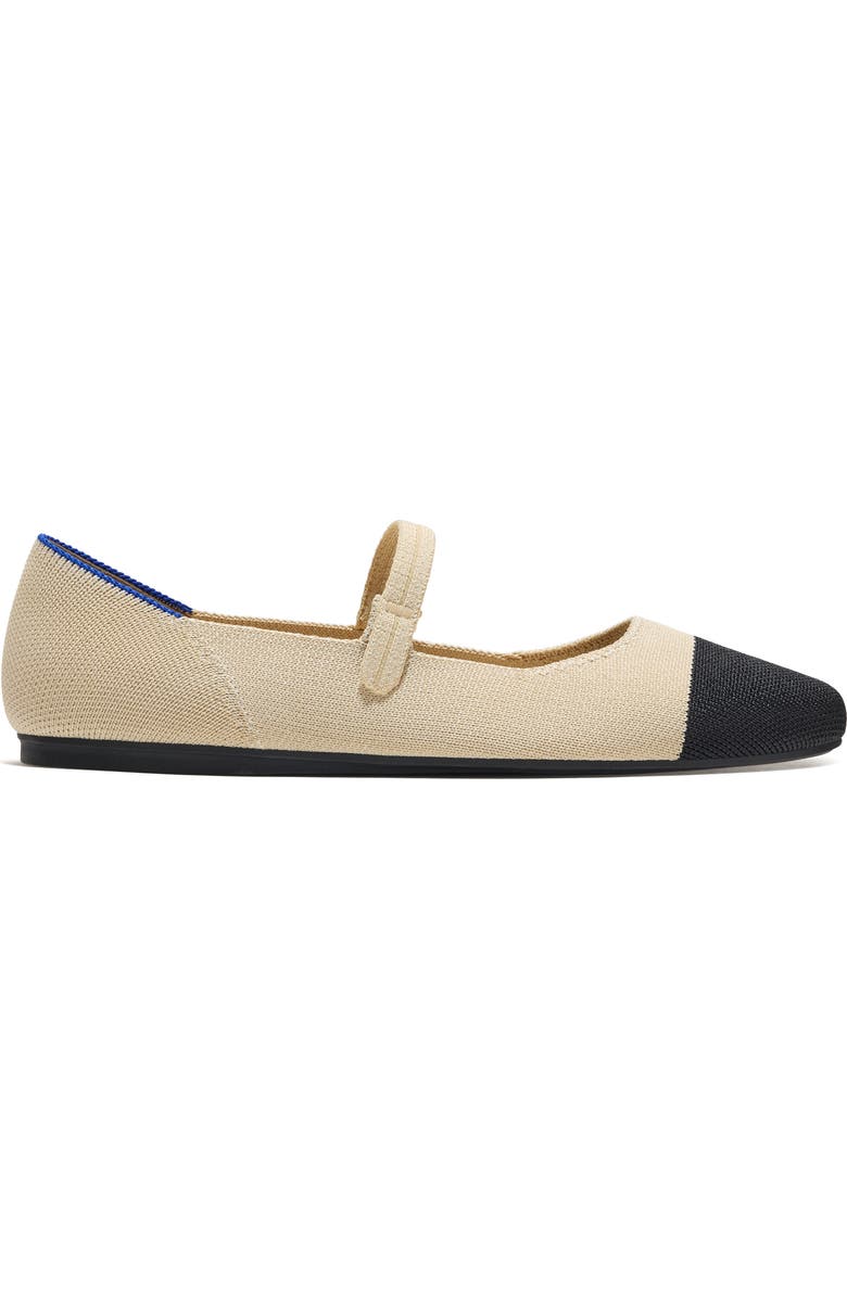 Rothy's The Square Mary Jane, Alternate, color, Cream Captoe
