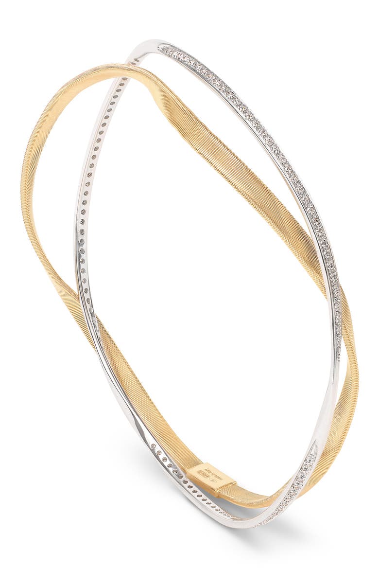 Marrakech Layered Bangle, Main, color, 14K TWO TONE GOLD