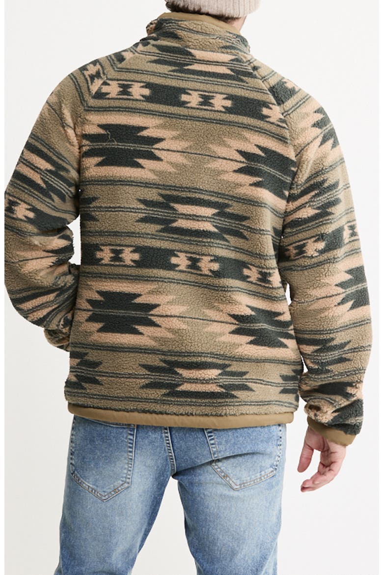 Jacquard High-Pile Fleece Full Zip Jacket, Alternate, color, TAUPE AZTEC