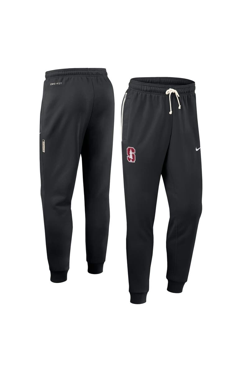 Nike Men's Nike Black Stanford Cardinal 2025 Sideline Standard Issue Dri-FIT Taper Pants, Alternate, color, Black