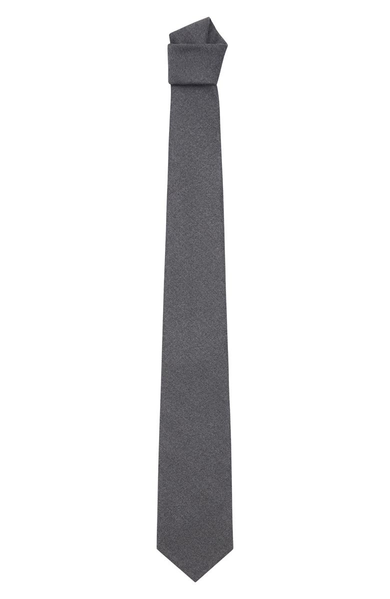 MANGO Wool Plain Tie, Main, color,