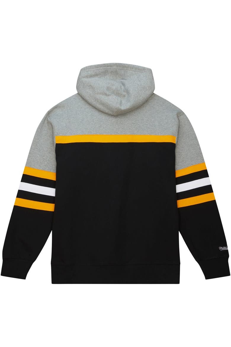 Men's Mitchell & Ness Black/Gray Pittsburgh Penguins Head Coach Pullover Hoodie, Alternate, color, Black