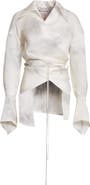 GRACE LING Stitches Convertible Silk Organza Wrap Shirt