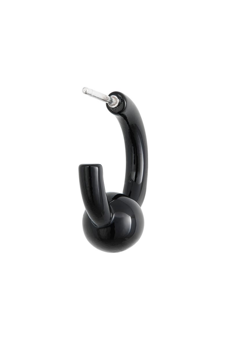 Sam Laquered Hoop Earrings, Alternate, color, BLACK