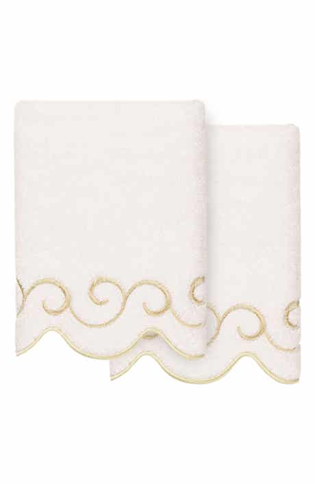 2-Piece Simplicity Embroidered Turkish Cotton Hand Towel Set