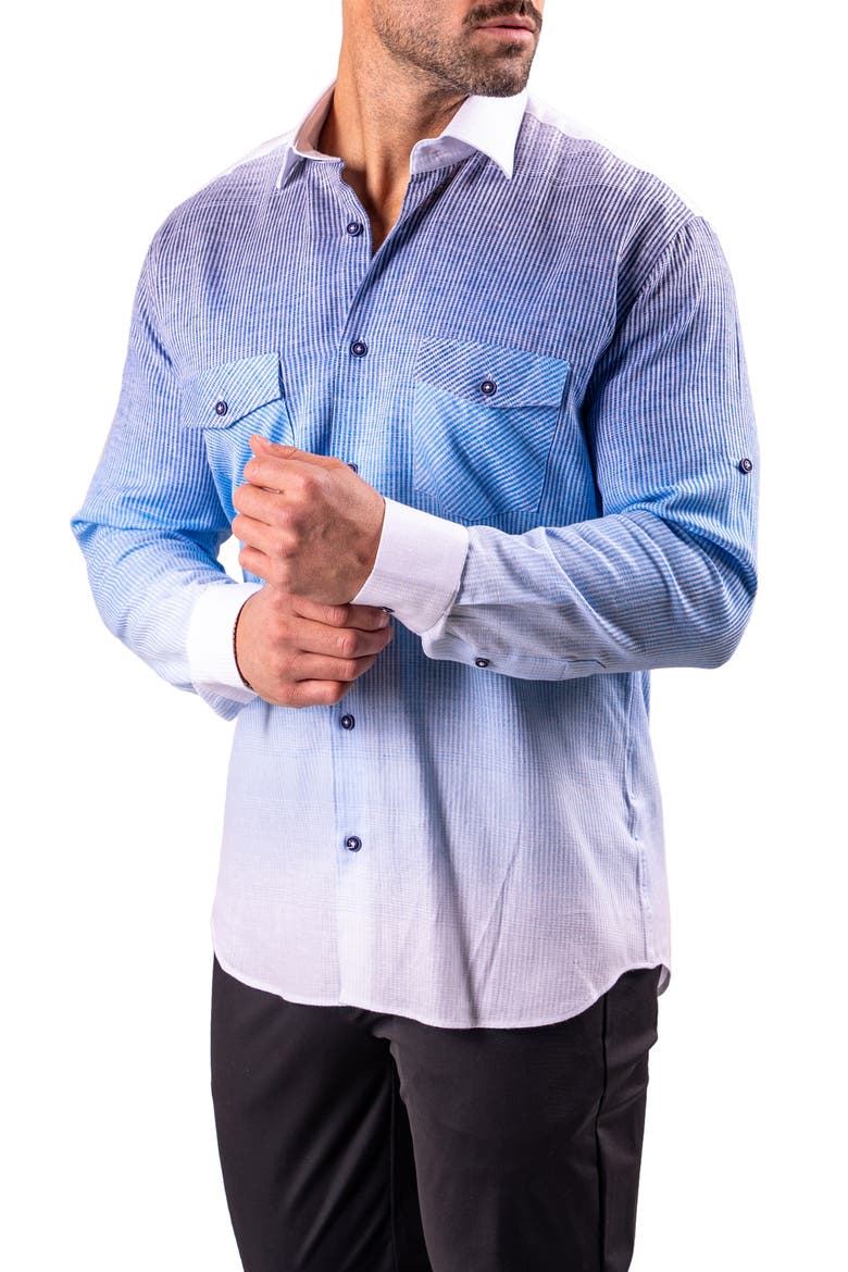 Archimedes Resistance Contemporary Fit Button-Up Shirt, Alternate, color, BLUE