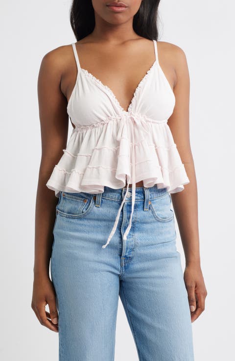 Frill Babydoll Crop Camisole