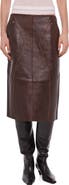 Helmut Lang Leather Saddle Midi Skirt