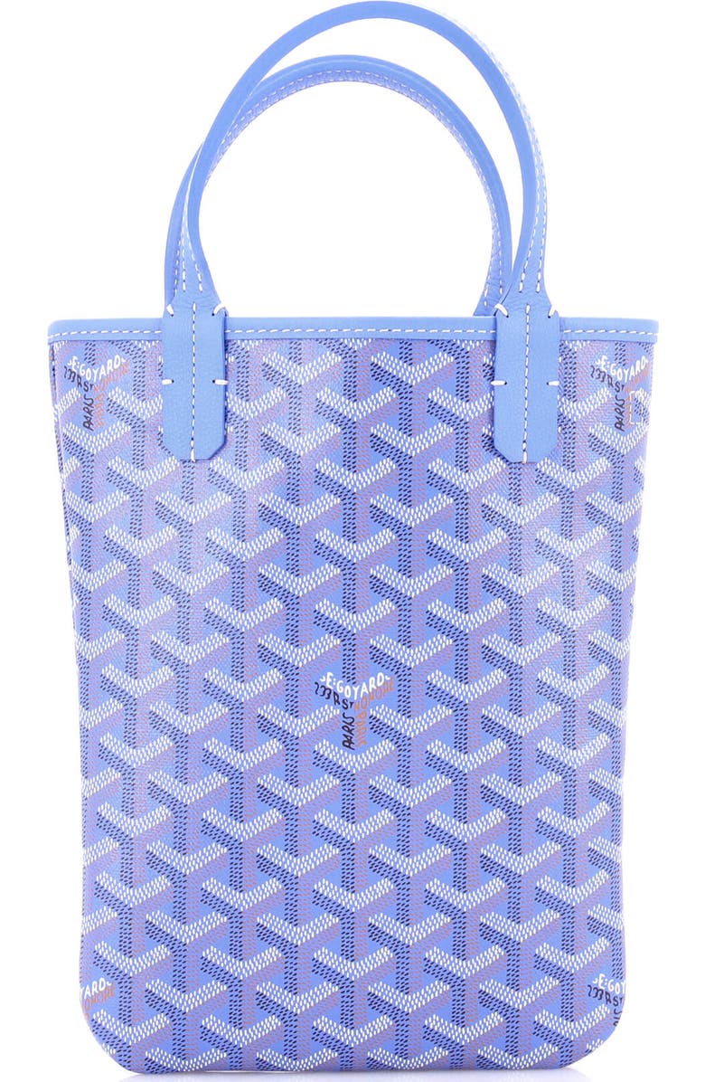 Pre-Owned Goyard Poitiers Tote Coated Canvas and Printed Canvas PM, Alternate, color, Blue