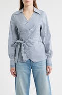 BOSS Bekania Stripe Wrap Top