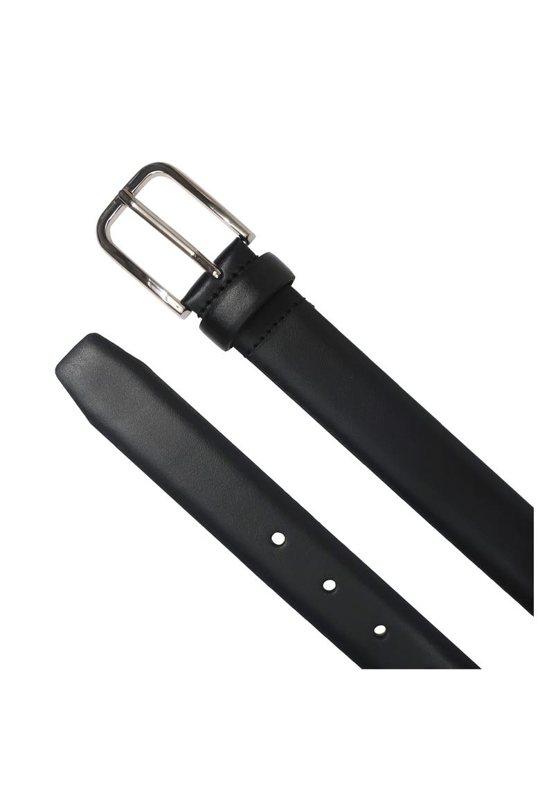 Smooth Calf Leather Belt, Alternate, color, Black