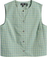 Theory Button-Up Check Print Shell