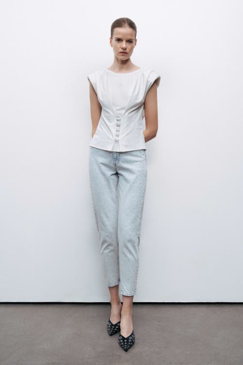 NOCTURNE NOCTURNE T-SHIRT WITH AGRAFFE ACCESSORY DETAIL