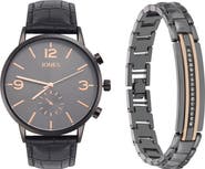 Jones New York Three-Hand Quartz Bracelet Watch & ID Bracelet Set