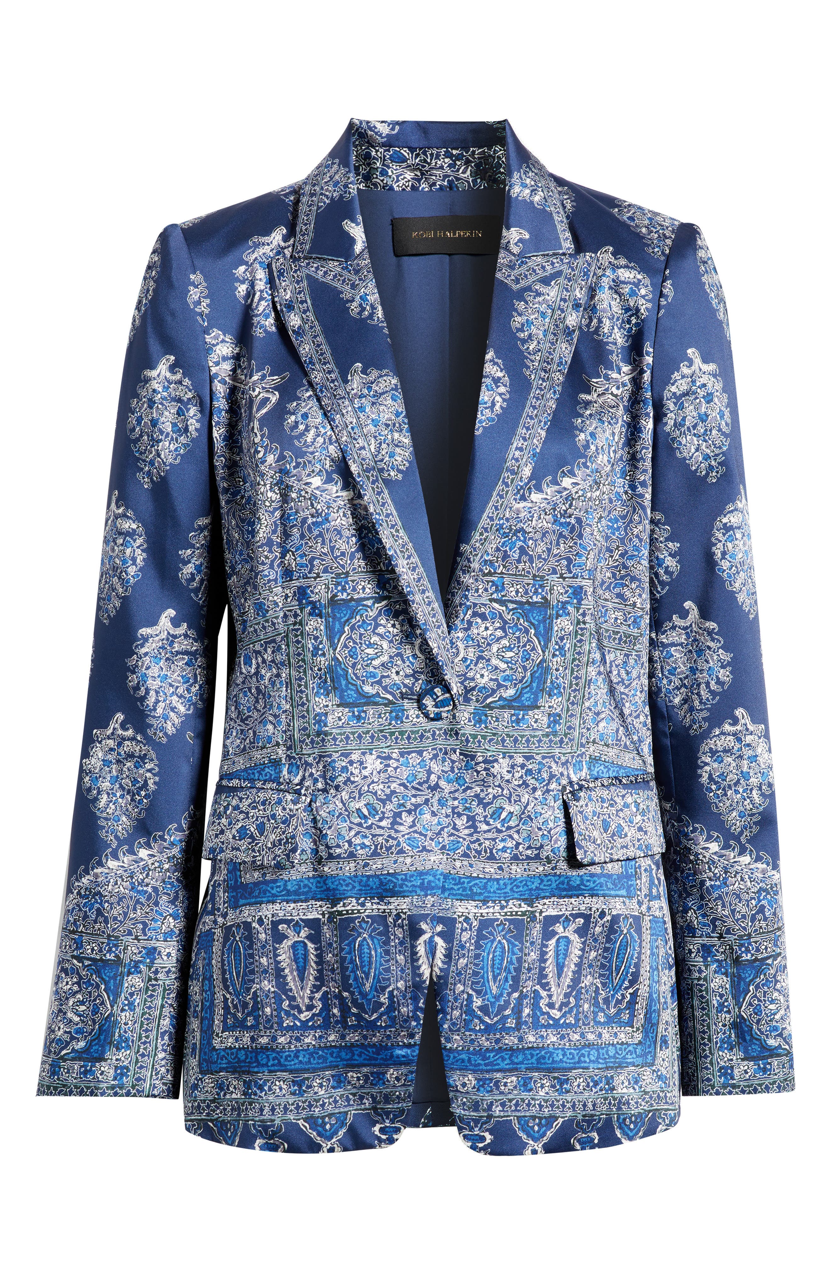 Maeve Mixed Paisley Print Satin Jacket (Women) | Nordstrom