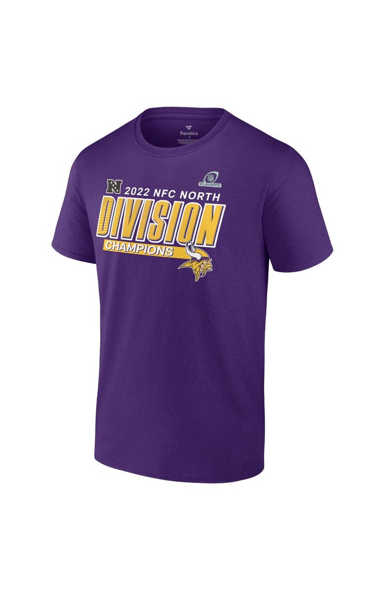 FANATICS Men's Fanatics Branded Purple Minnesota Vikings 2022 NFC North Division Champions Big & Tall Divide & Conquer T-Shirt, Alternate, color,