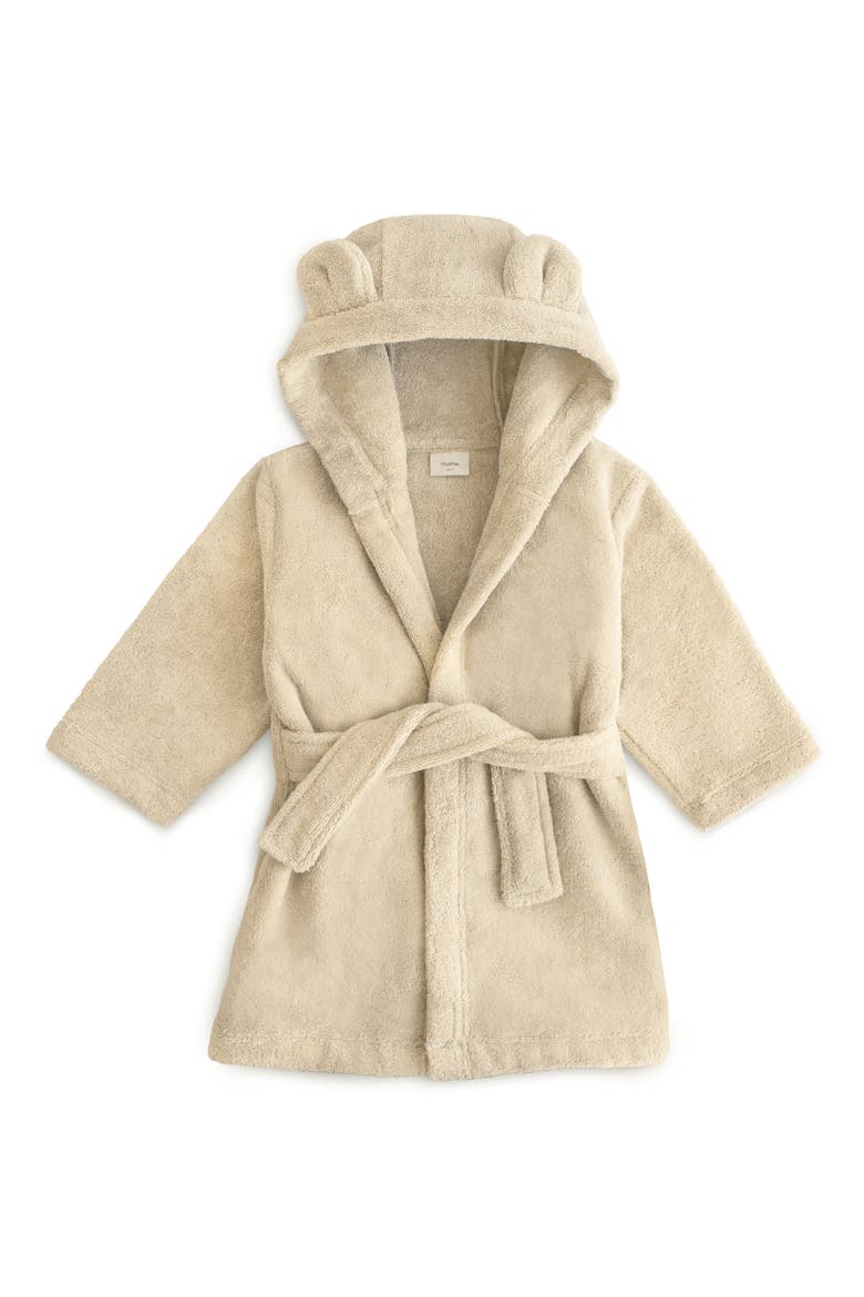 Bear Organic Cotton Terry Robe, Main, color, FOG