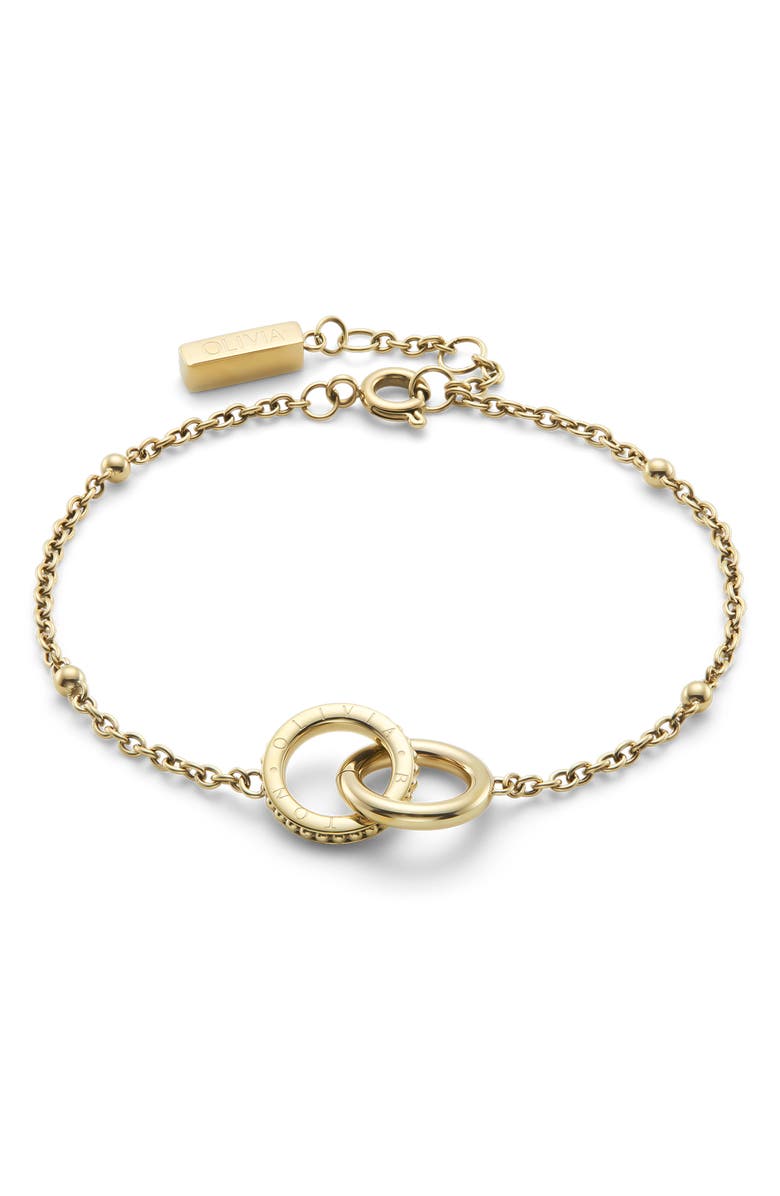 Olivia Burton Lea Bracelet Watch & Chain Bracelet Gift Set, 34mm, Alternate, color, Green