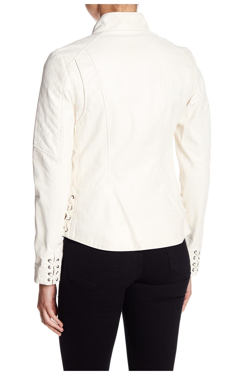 GUESS Faux Leather Jacket, Alternate, color, 