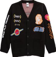 Billionaire Boys Club Kids' Future Jacquard Cotton Graphic Cardigan