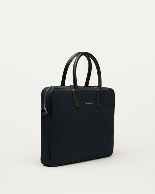 Want Les Essentiels De La Vie Want Les Essentiels Lesage Organic Cotton Canvas Computer Bag In Navy
