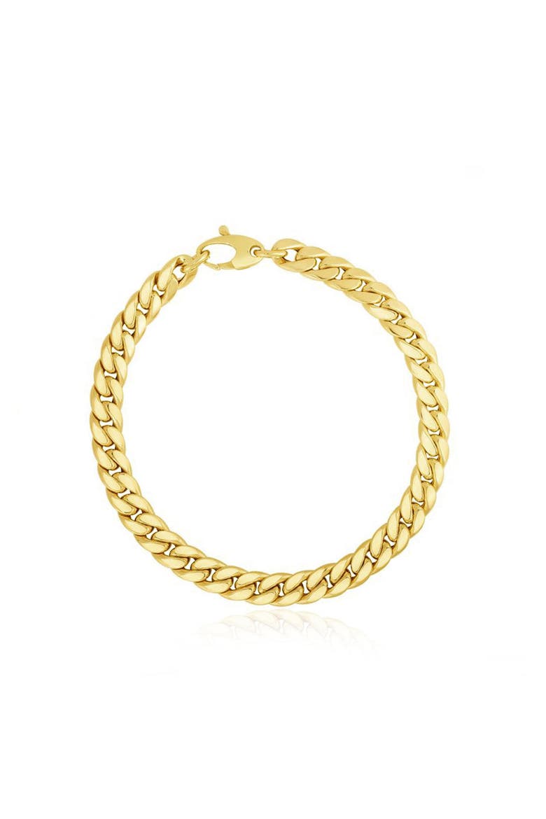 Cuban Link Bracelet, Main, color, Yellow Gold