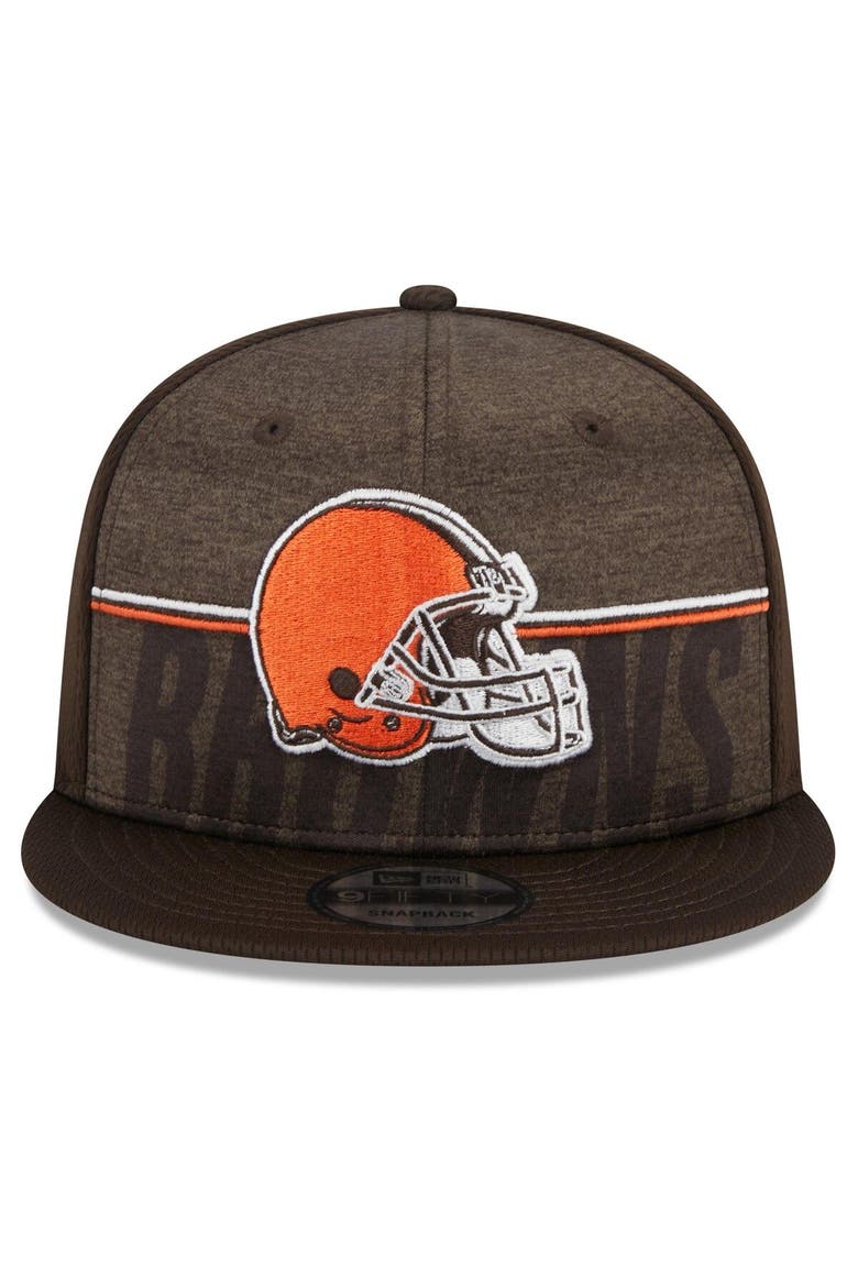 Men's New Era Brown Cleveland Browns 2023 NFL Training Camp 9FIFTY Snapback Hat, Alternate, color, Brown