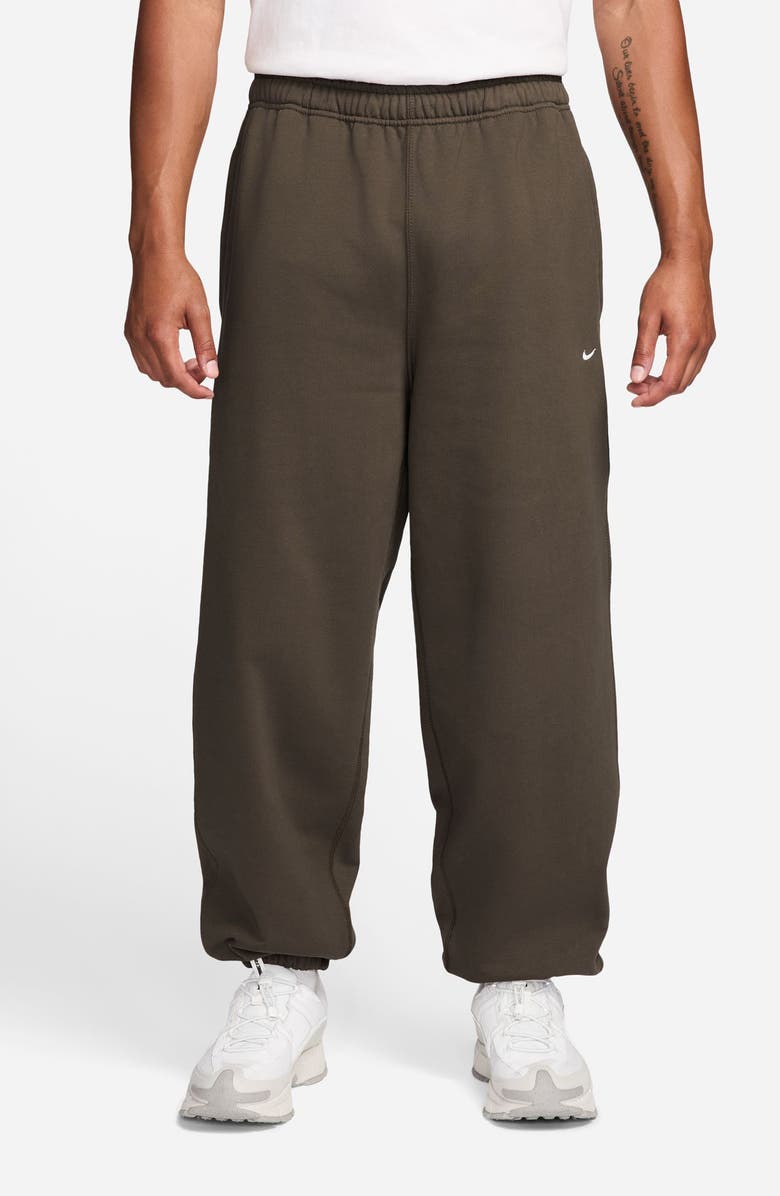 Nike Solo Swoosh Fleece Sweatpants, Main, color, Dark Hazel/ White