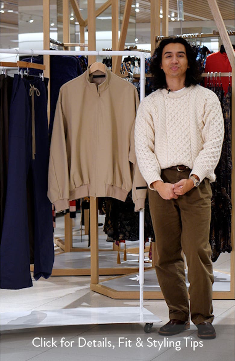 Bonded Nylon Bomber Jacket, sales video thumbnail