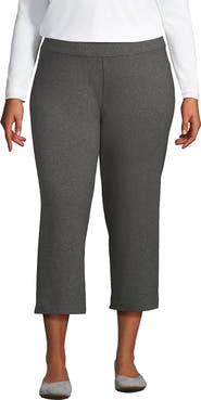 Lands' End Plus Size Starfish Mid Rise Pull On Crop Pants