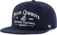 '47 Men's '47 Navy Dallas Cowboys Whitlock Captain Corduroy Adjustable Hat
