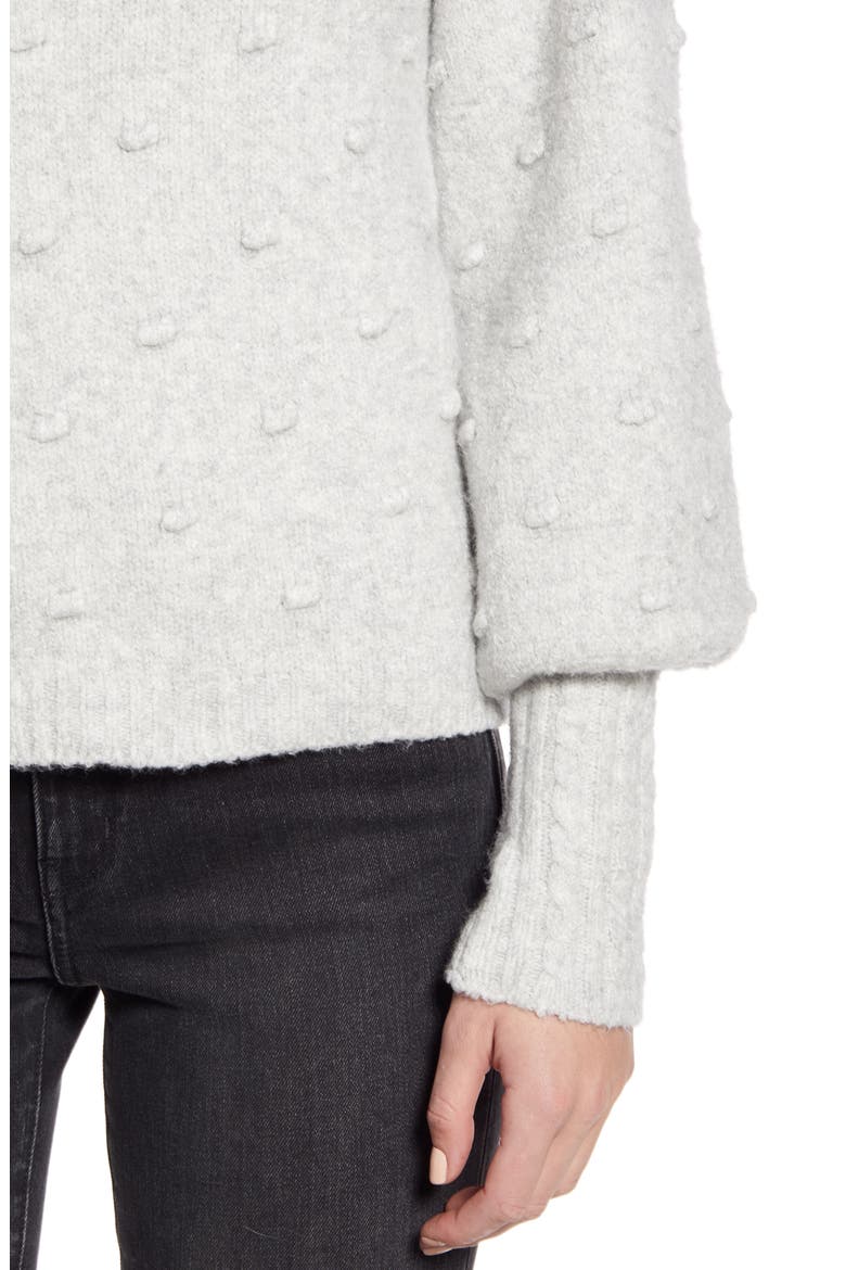Rachell Parcell Bobble Stitch Sweater, Alternate, color, GREY LIGHT HEATHER