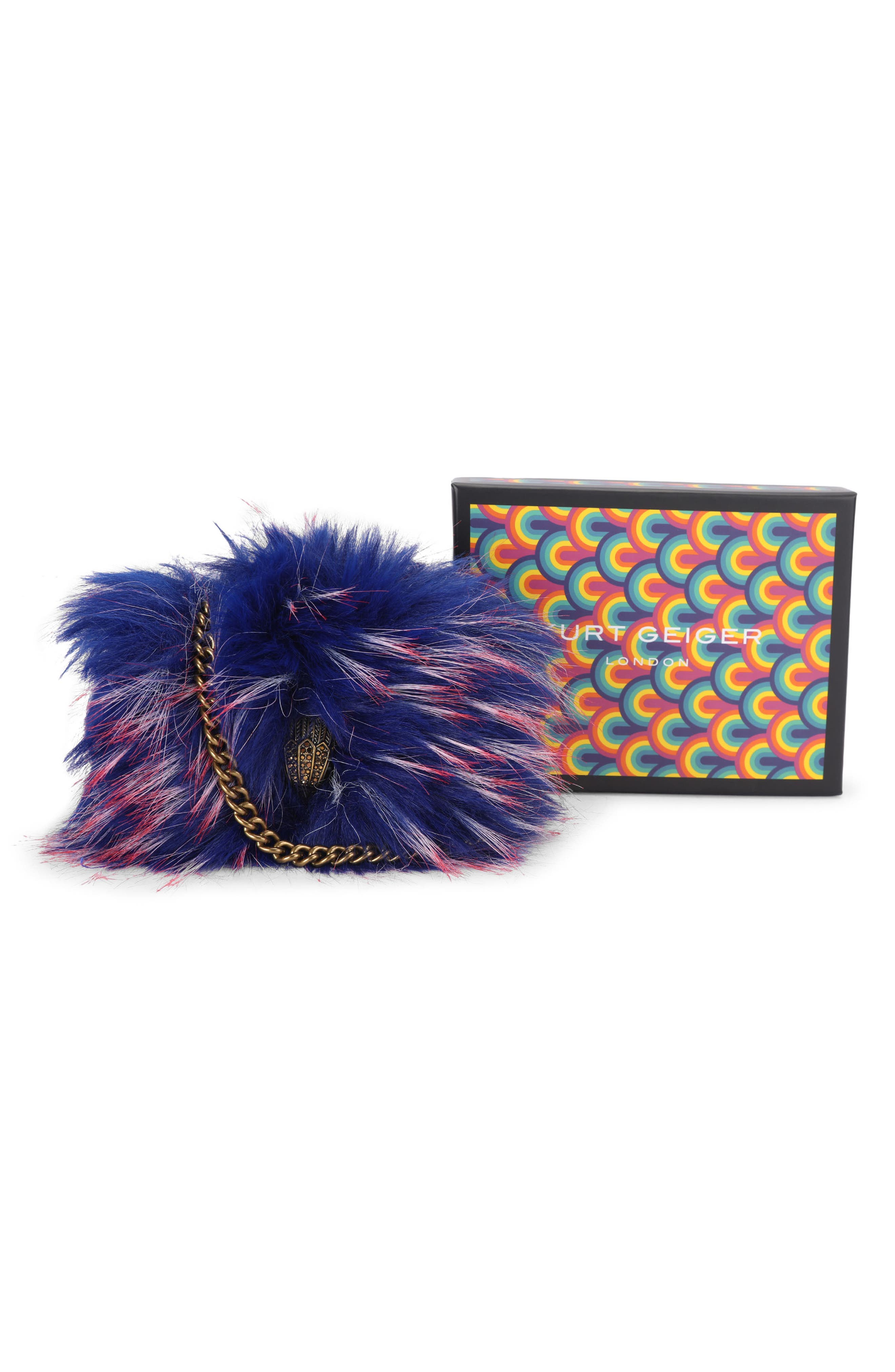 Micro Kensington Faux Fur Crossbody Bag, Alternate, color, OPEN BLUE