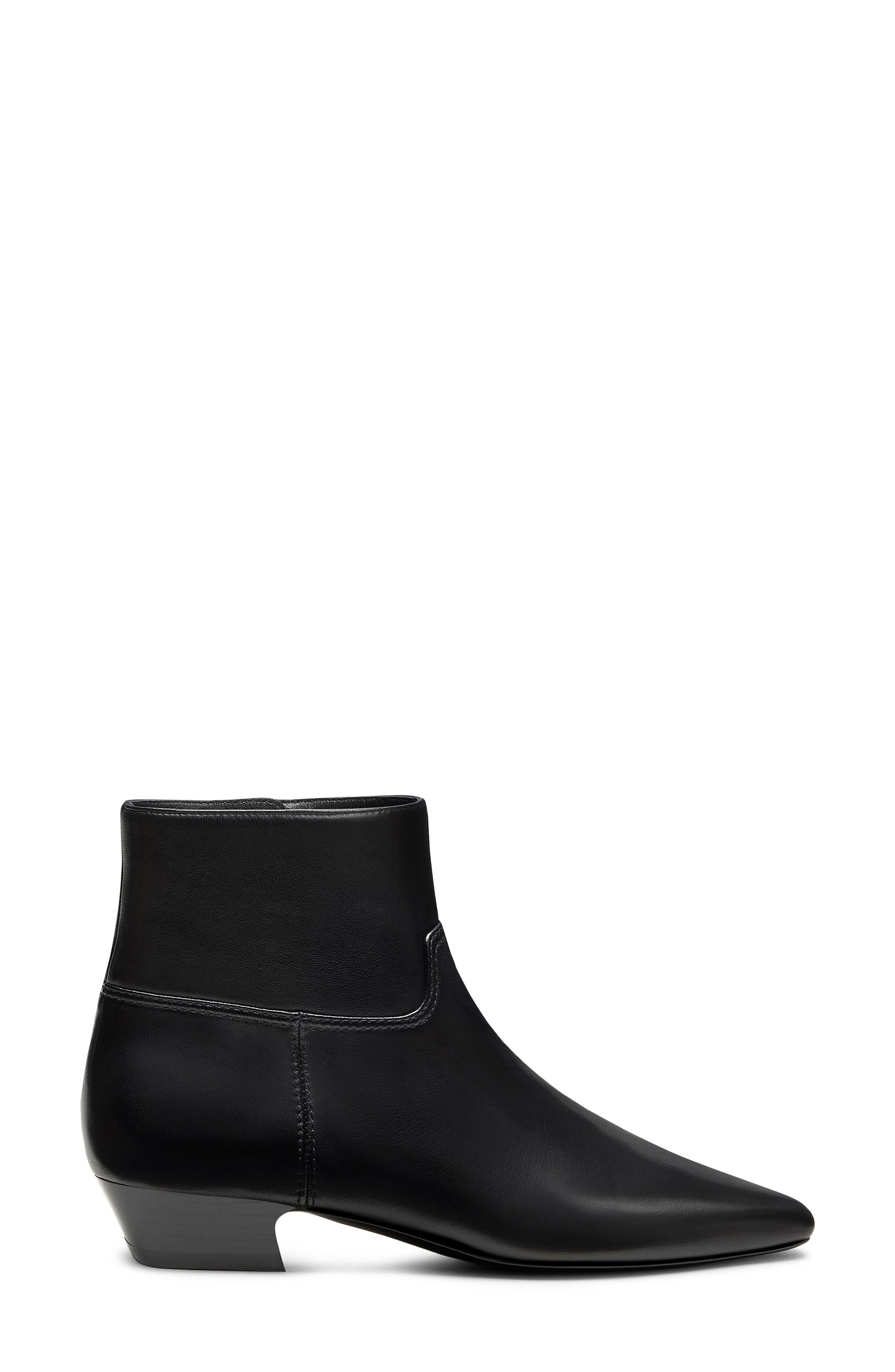Stuart Weitzman Stassi Zip Ankle Bootie, Alternate, color, Black