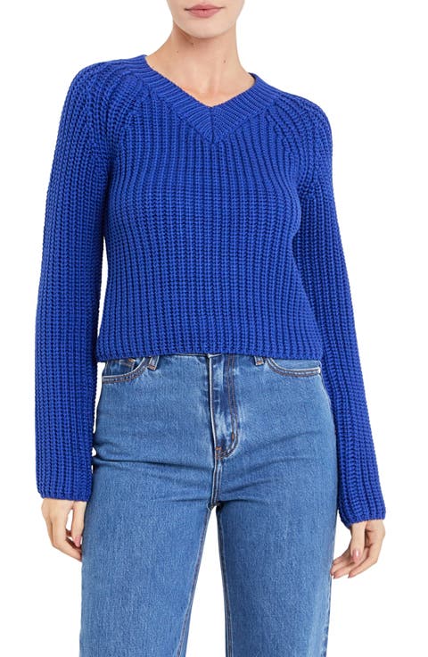 V-Neck Crop Sweater