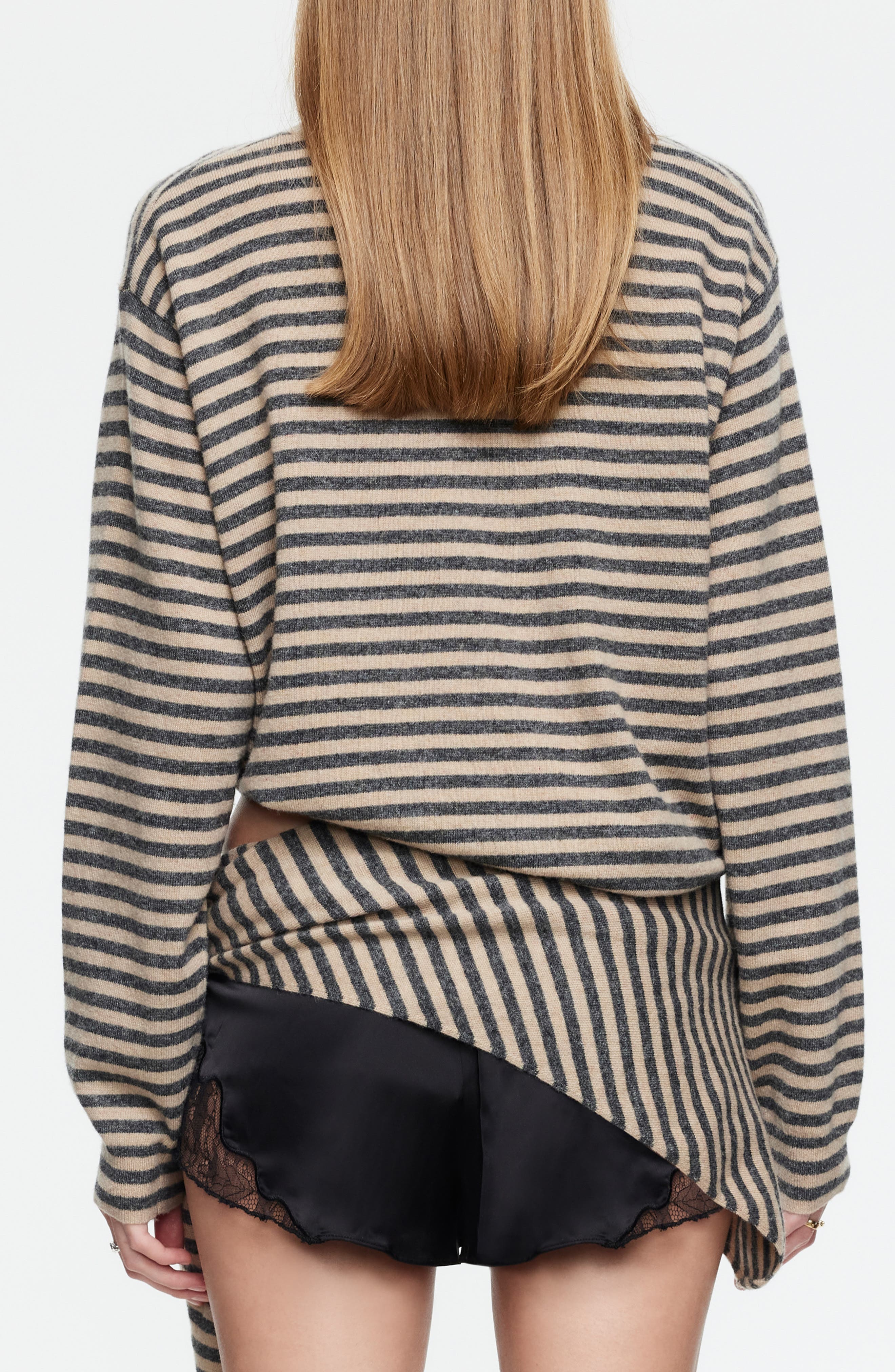 Olsen Stripe Wool Blend Sweater - image 2