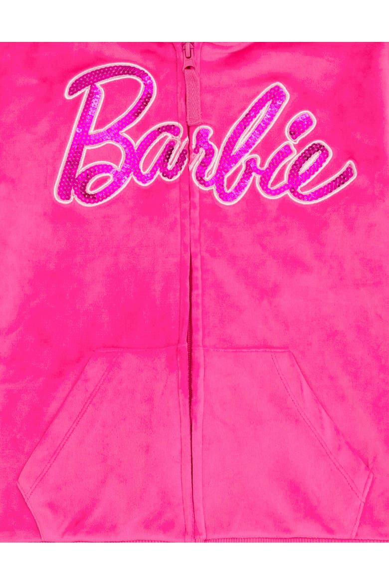 Velour Hoodie & Pants Set, Alternate, color, Pink