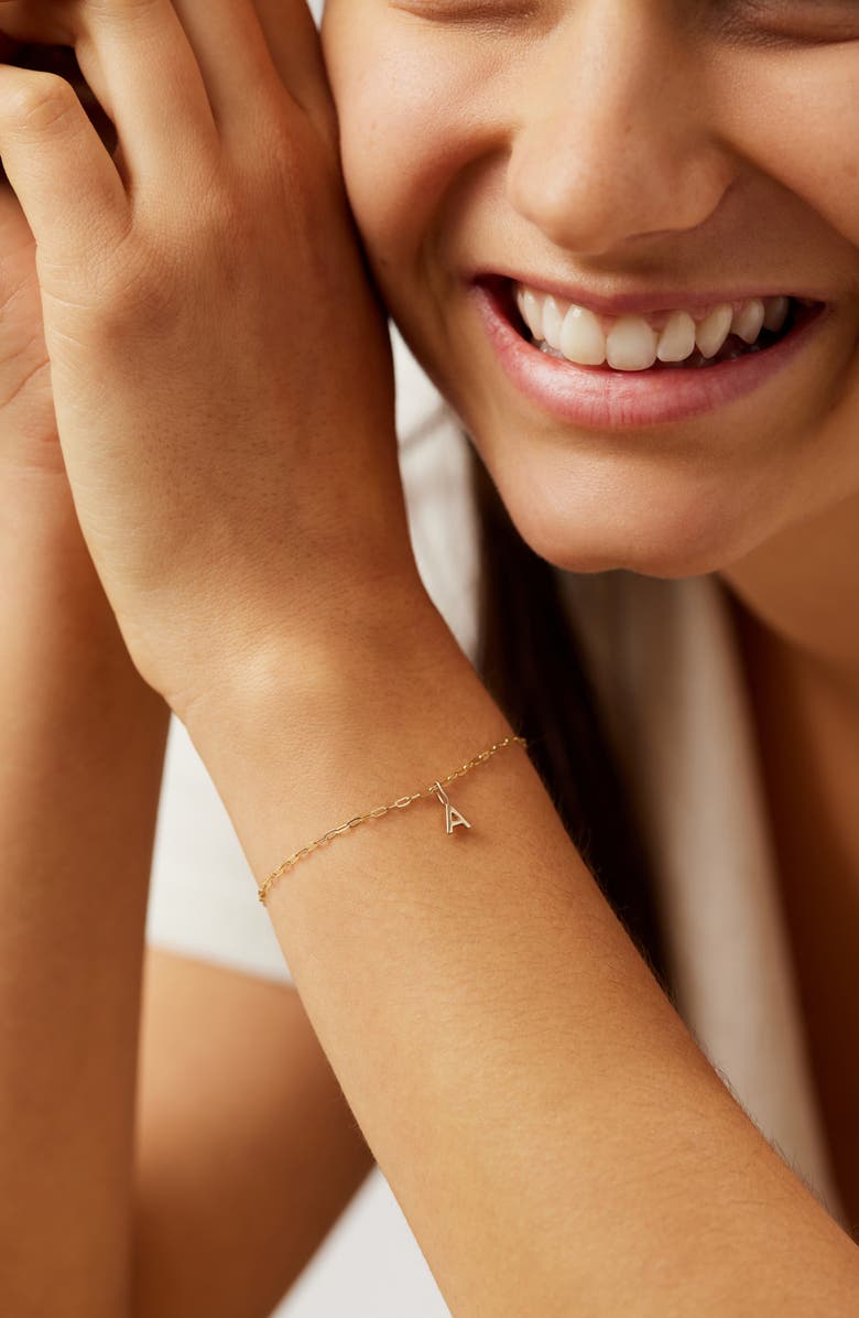 Ana Luisa Gold Charm Letter Bracelet, Alternate, color,