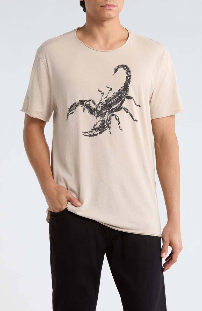 John Varvatos Scorpion Graphic T-Shirt, Main, color, Fossil Grey