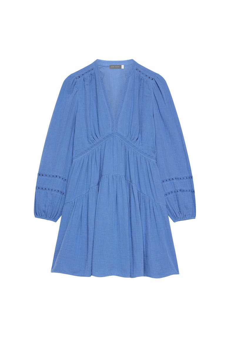 MINT VELVET Cotton Cheesecloth Mini Dress, Alternate, color, Blue