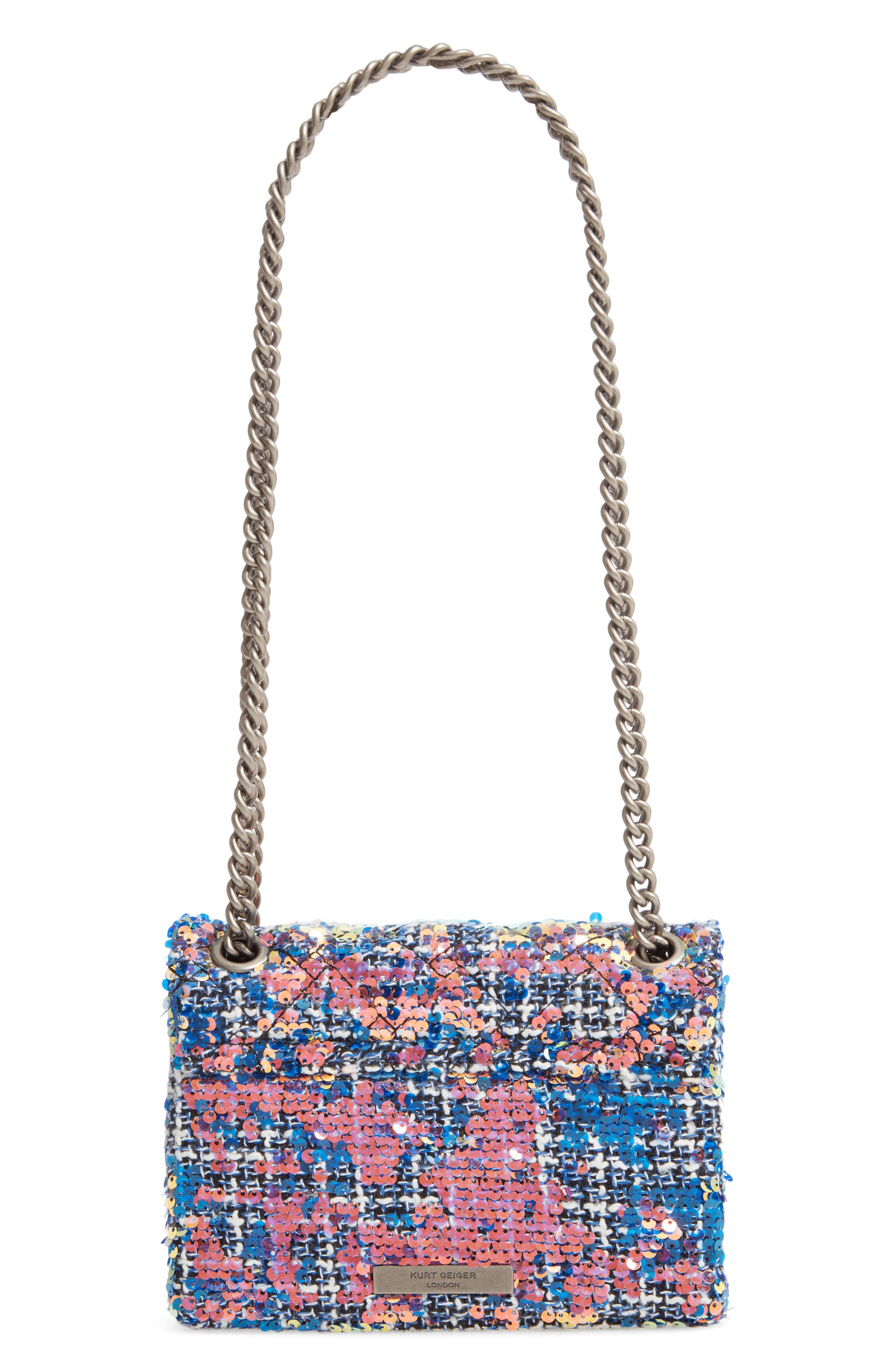 Kurt Geiger London Mini Kensington X Tweed Shoulder Bag, Alternate, color, 