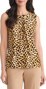 KASPER Pleated Sleeveless Top