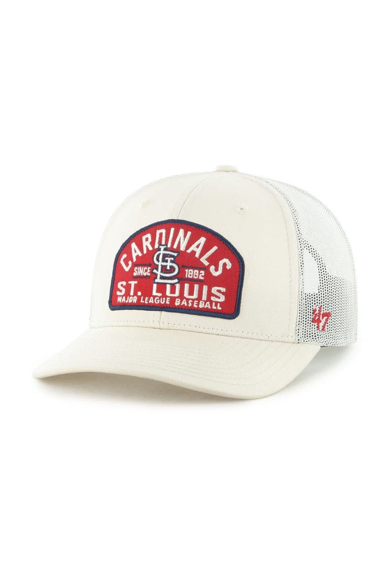 Men's '47  Cream St. Louis Cardinals Leland Adjustable Trucker Hat, Main, color, Cream