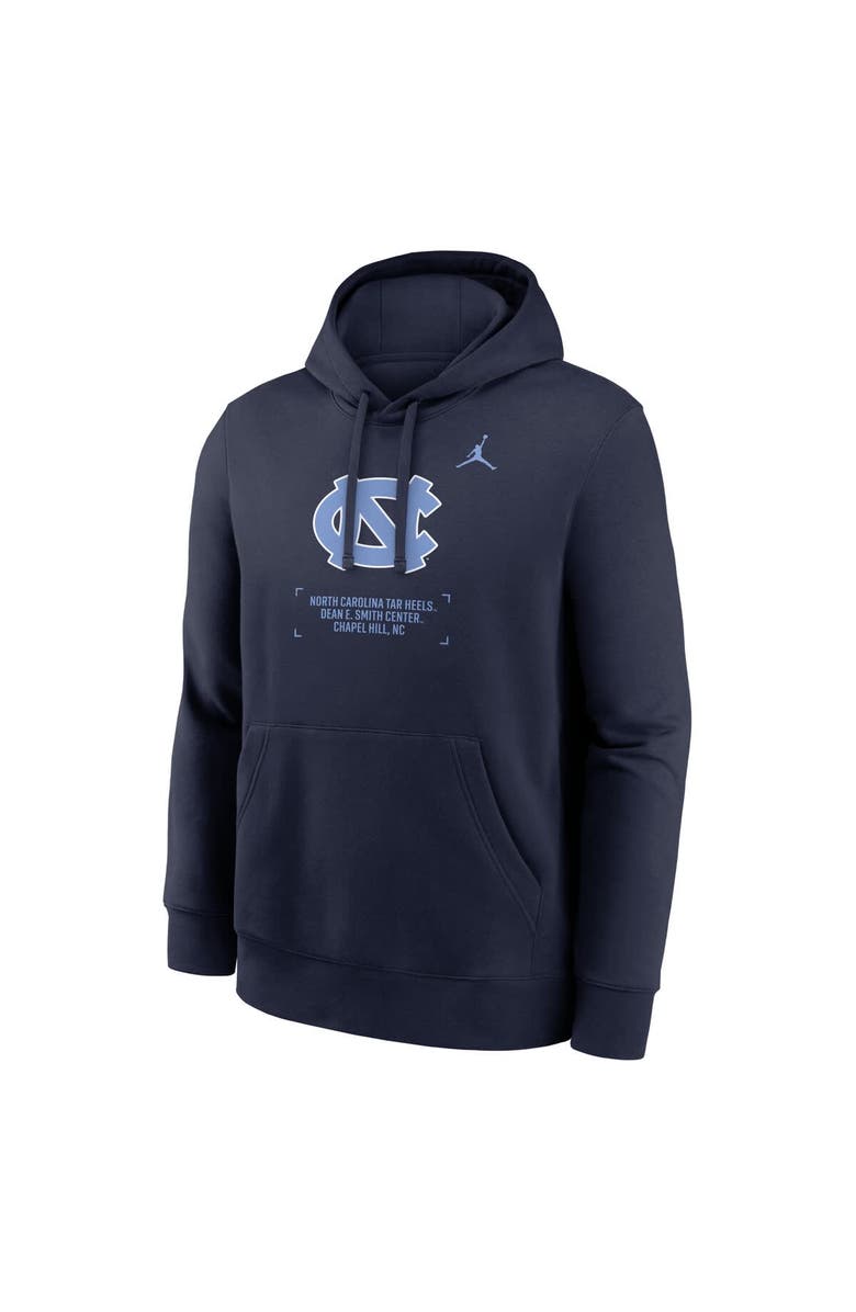 Jordan Brand Men's Jordan Brand Navy North Carolina Tar Heels Basketball Two-Hit Club Fleece Pullover Hoodie, Alternate, color, Navy