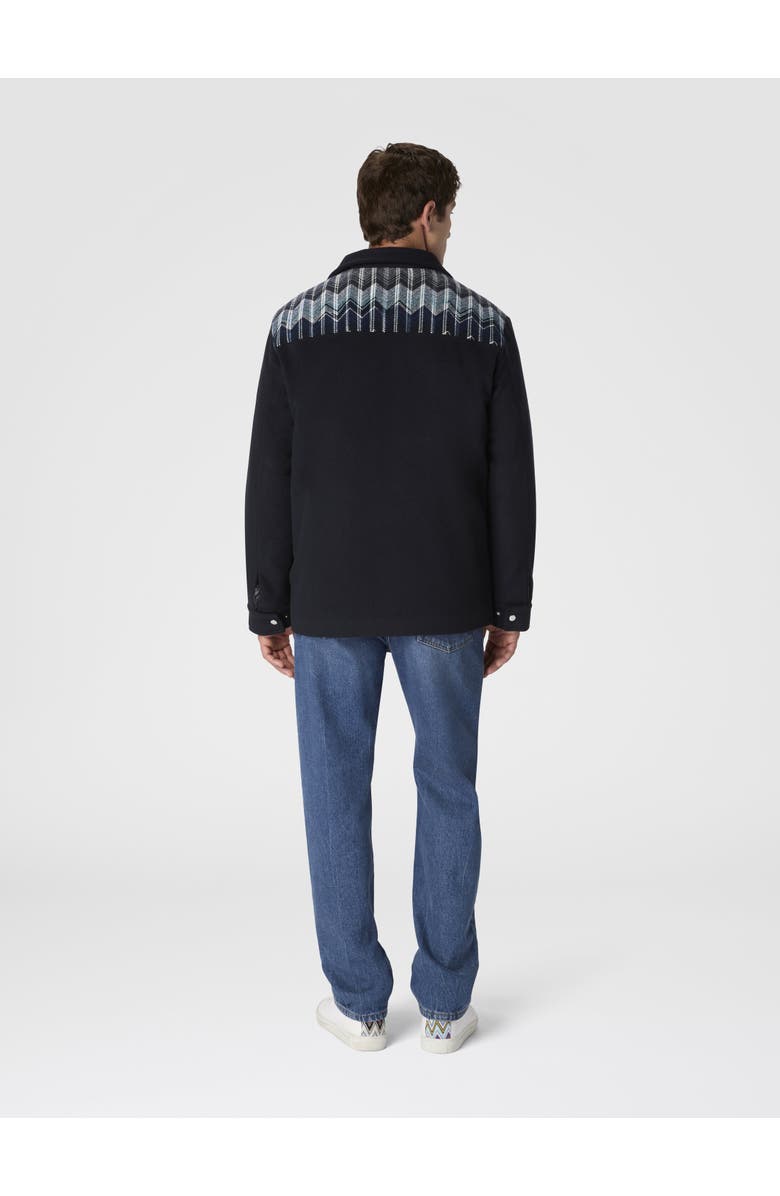 Missoni Field Jacket With Zigzag Pattern, Alternate, color, Black & Blue