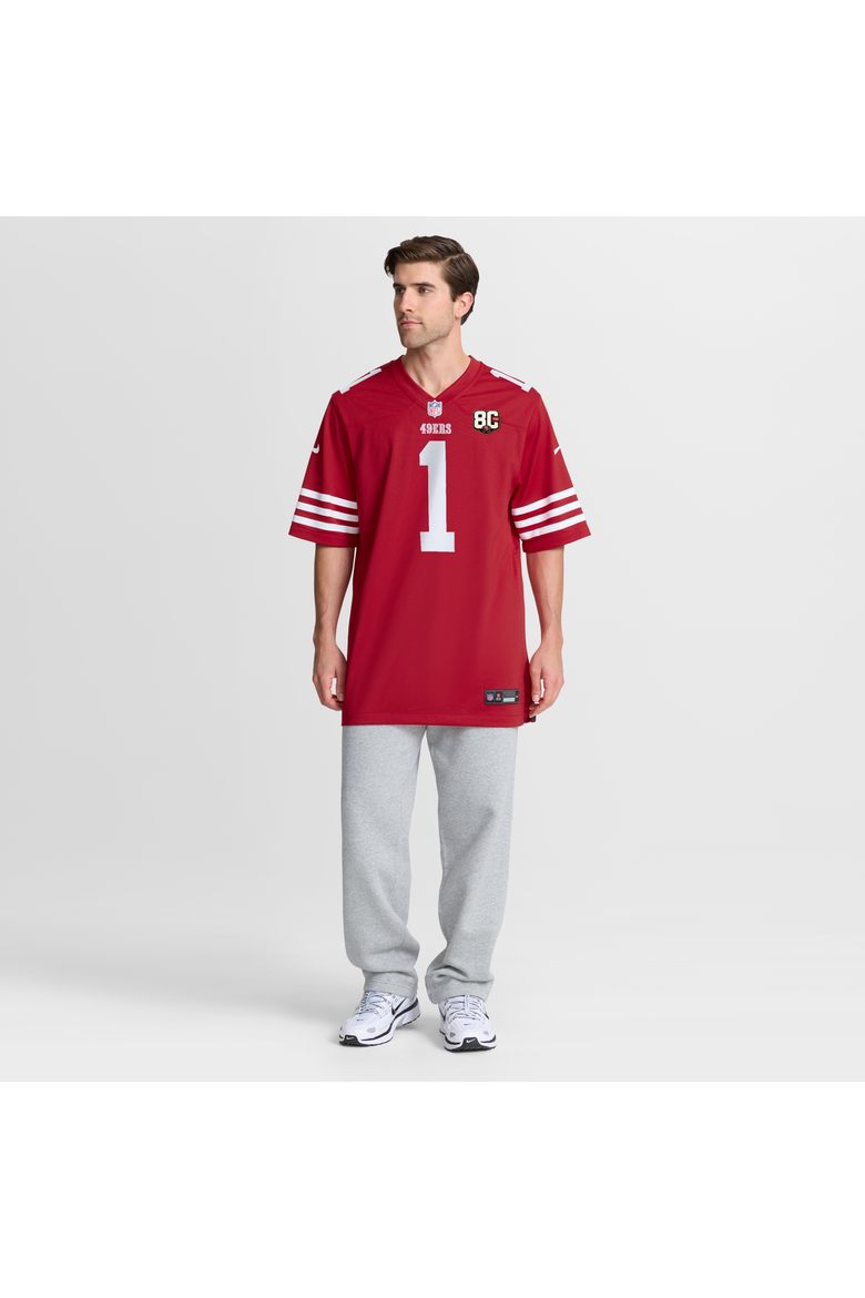Men's Nike Ricky Pearsall Scarlet San Francisco 49ers 80th Anniversary Game Jersey, Alternate, color, Scarlet