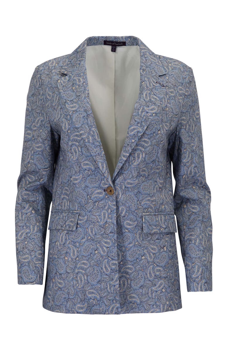 Lords of Harlech Paisley Pile Womens Tailored Blazer, Main, color, Paisley Pile Natural