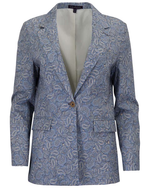 Paisley Pile Womens Tailored Blazer