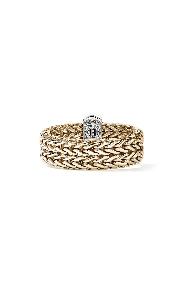 John Hardy Icon Link Ring with Diamonds, Alternate, color, Gold